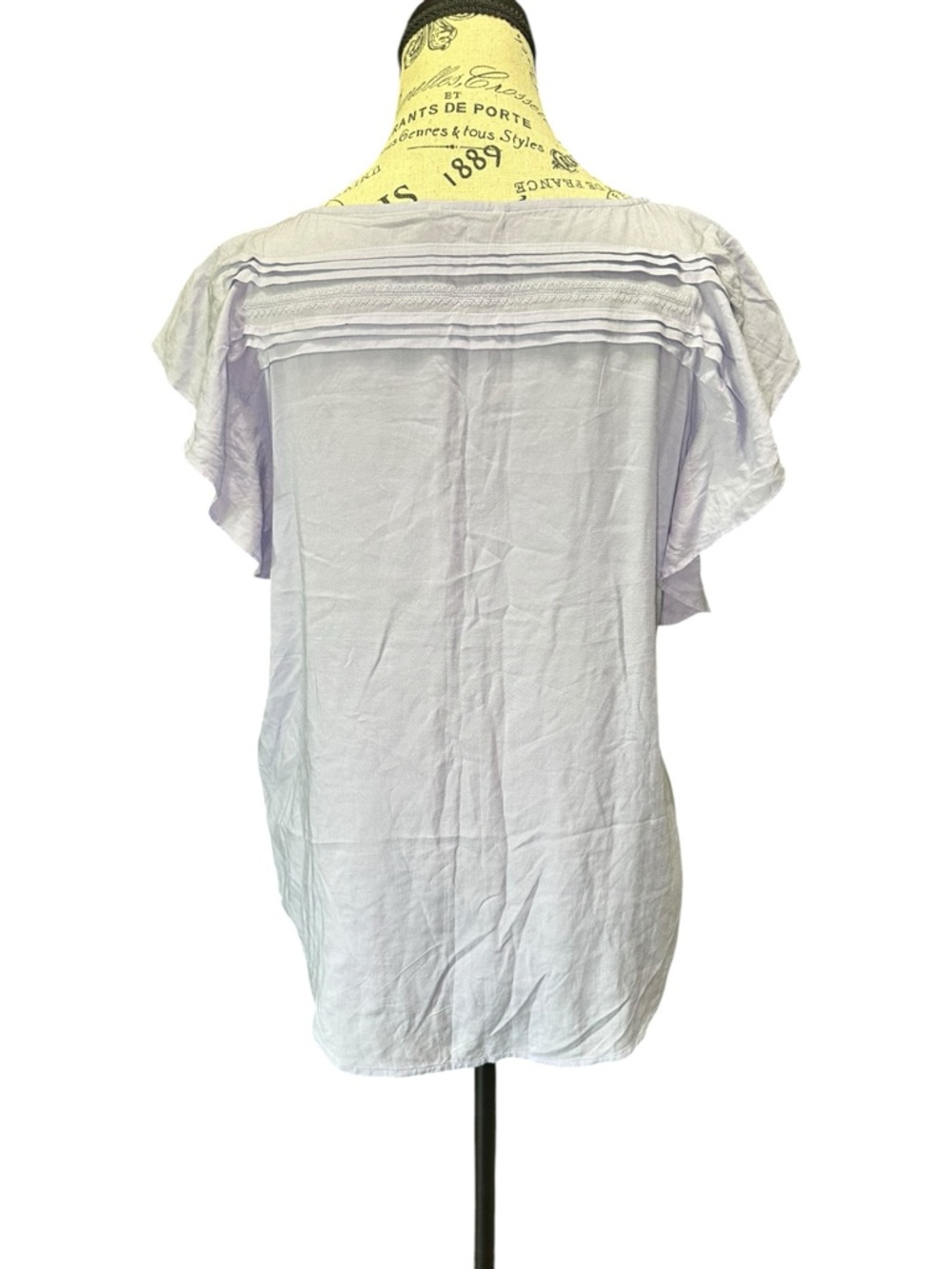 Levi's Light Lavender Ruffle Sleeve Blouse - Picture 5 of 7